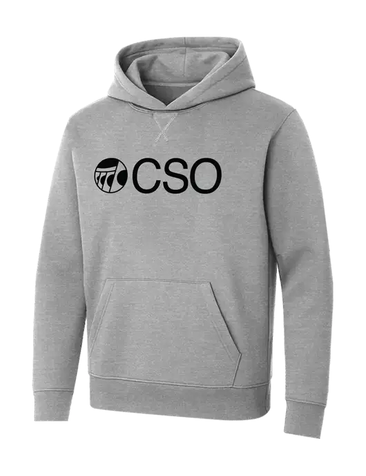 Allmade Granite Grey Heather Organic French Terry Pullover Hoodie w/CSO Logo