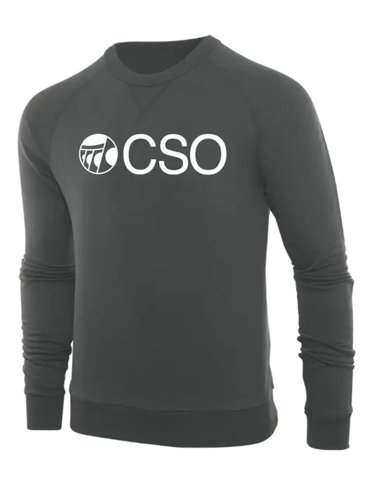 Allmade Charcoal Grey Organic French Terry Crewneck Sweatshirt w/CSO Logo