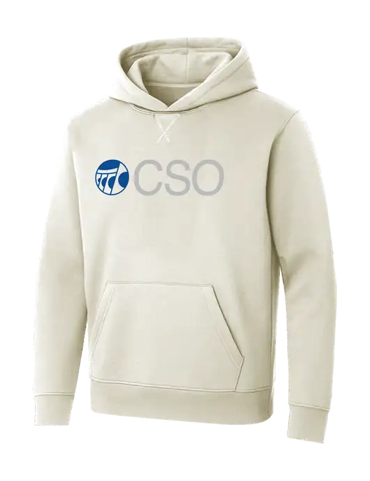 Allmade White Sand Organic French Terry Pullover Hoodie w/CSO Logo