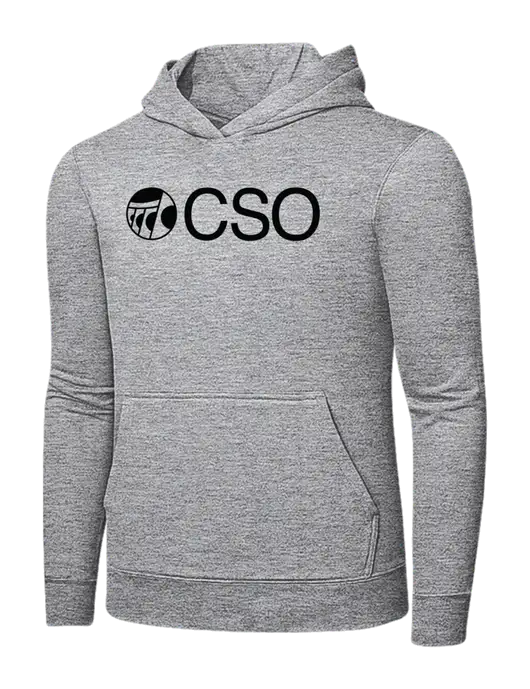 Light Grey Heather 7.8 oz Ring Spun Hooded Sweatshirt w/CSO Logo