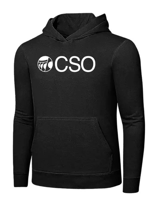 Jet Black 7.8 oz Ring Spun Hooded Sweatshirt w/CSO Logo