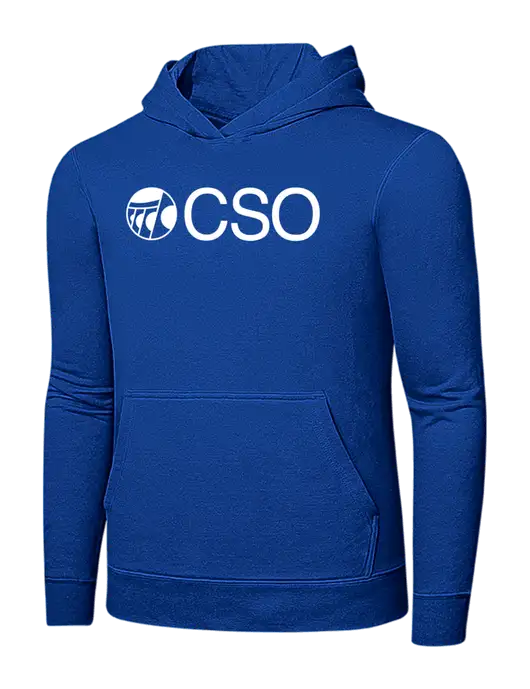 True Royal 7.8 oz Ring Spun Hooded Sweatshirt w/CSO Logo