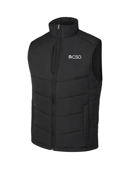 Black/Black Puffy Vest w/CSO Logo