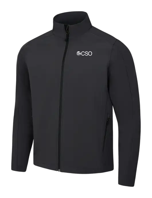 Black Charcoal Heather Core Soft Shell Jacket w/CSO Logo
