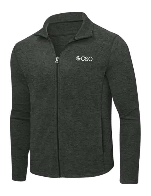 Charcoal Heather Microfleece Full-Zip Jacket w/CSO Logo