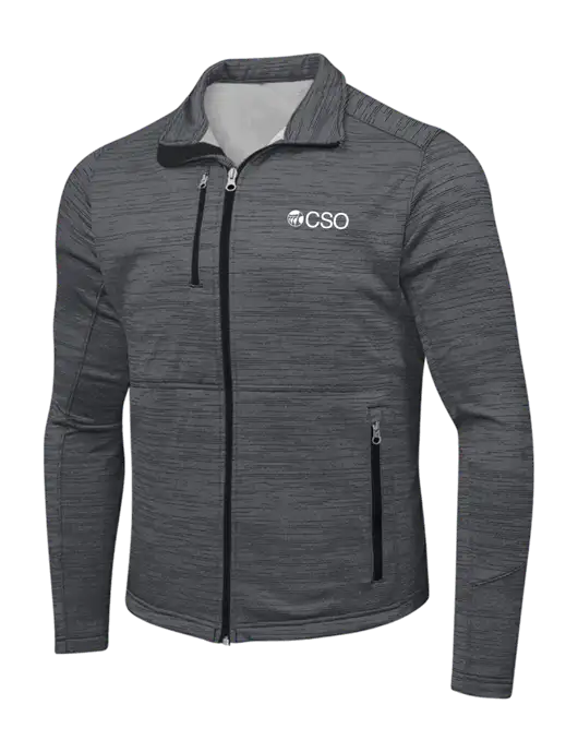 Dark Grey Digi Stripe Fleece Jacket w/CSO Logo
