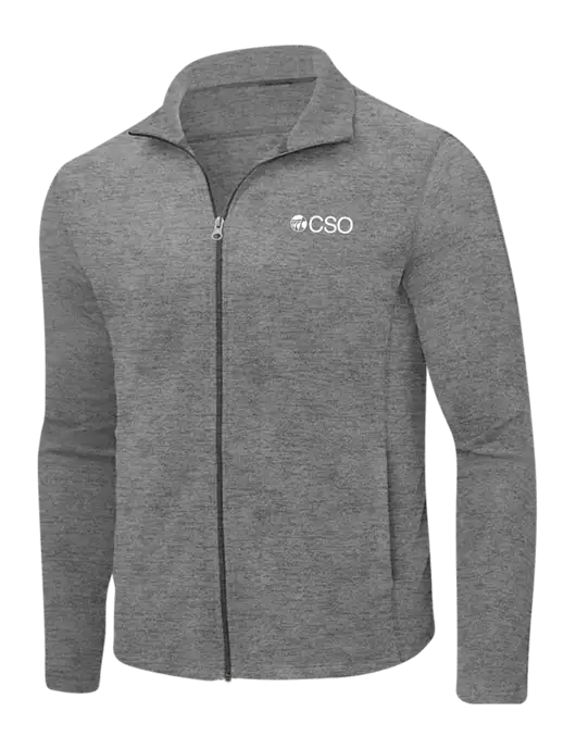 Medium Grey Heather Microfleece Full-Zip Jacket w/CSO Logo