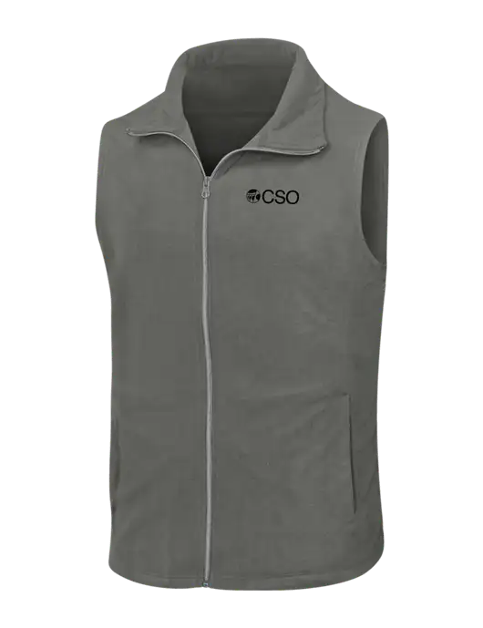 Medium Grey Microfleece Vest w/CSO Logo