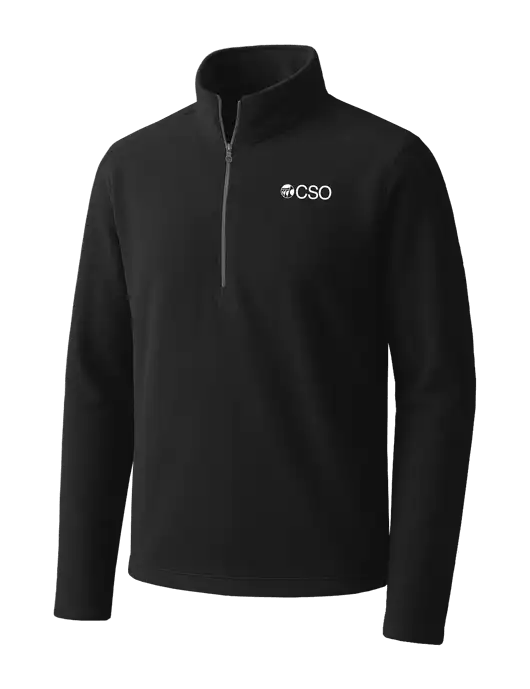 Black Microfleece 1/2 Zip Pullover w/CSO Logo