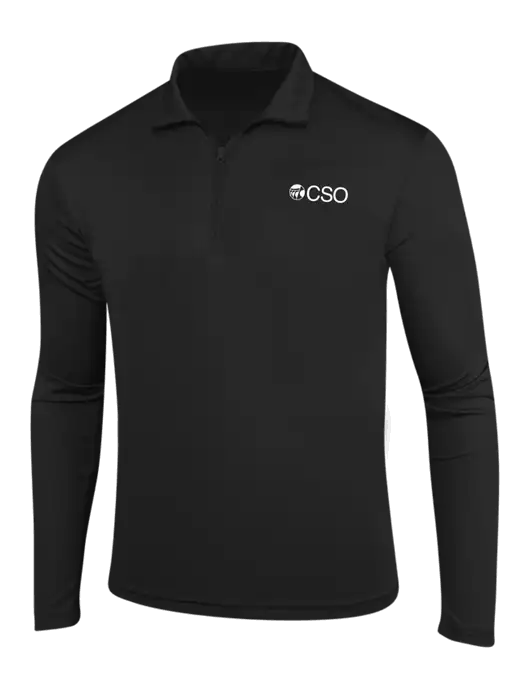 Black PosiCharge Competitor 1/4 Zip Pullover w/CSO Logo