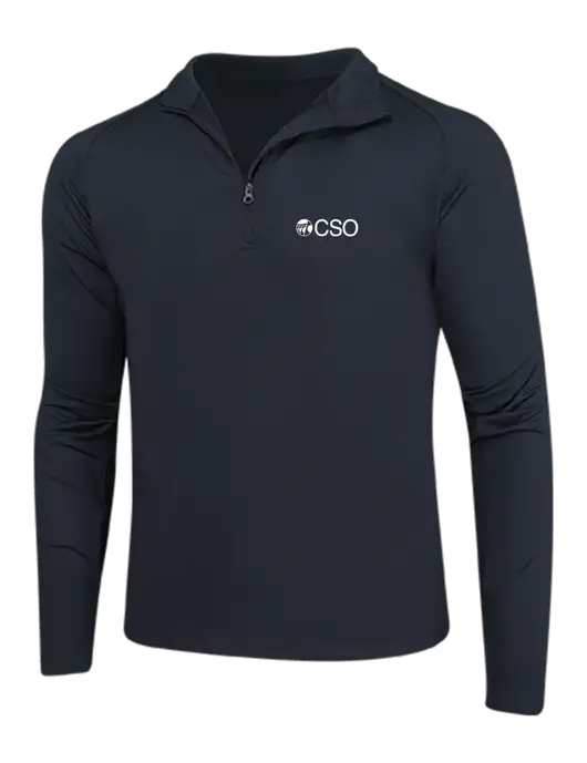 Black Sport Wick Stretch 1/4 Zip Pullover w/CSO Logo