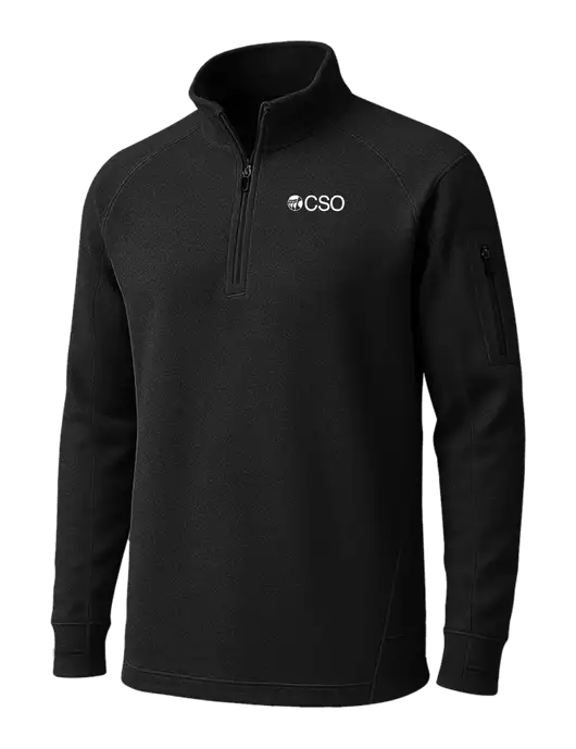 Black Tech Fleece 1/4 Zip Pullover w/CSO Logo