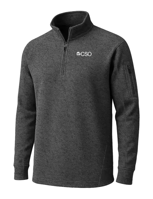 Graphite Heather Tech Fleece 1/4 Zip Pullover w/CSO Logo