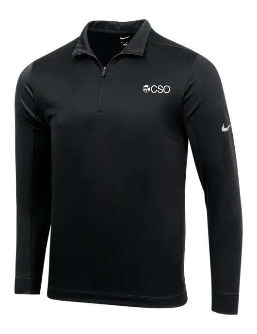 NIKE Black Dry 1/2 Zip Cover-Up w/CSO Logo
