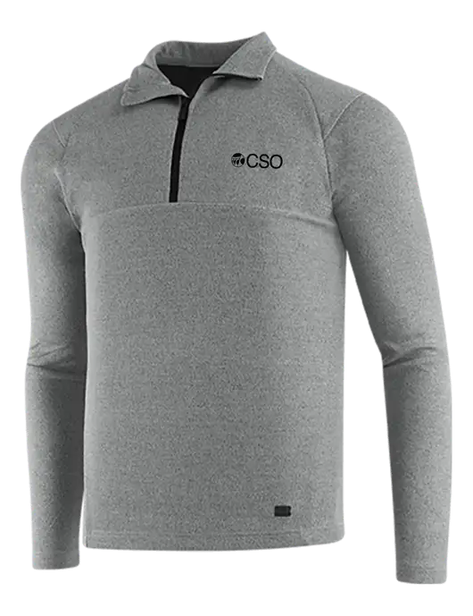 OGIO Petrol Grey Heather Transition 1/4 Zip Pullover w/CSO Logo