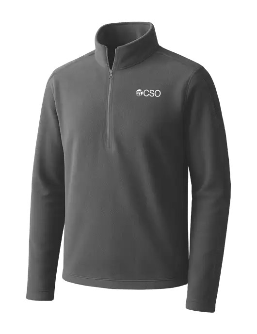 Medium Grey Microfleece 1/2 Zip Pullover w/CSO Logo