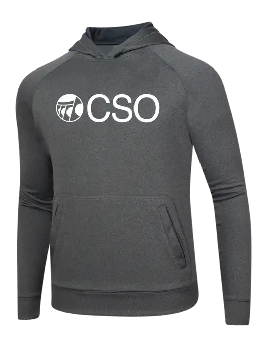Tech Graphite Heather Fleece Hooded Sweatshirt w/CSO Logo