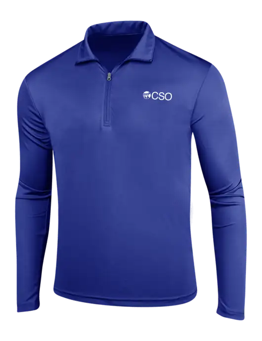 Dark Royal PosiCharge Competitor 1/4 Zip Pullover w/CSO Logo