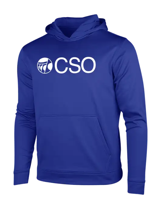 True Royal Sport-Wick Fleece Hooded Pullover w/CSO Logo