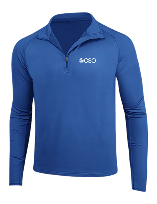 Dark Royal Sport Wick Stretch 1/4 Zip Pullover w/CSO Logo