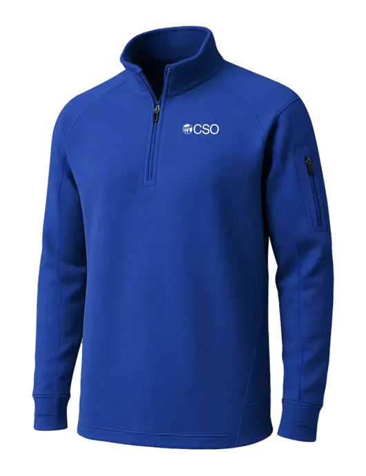True Royal Tech Fleece 1/4 Zip Pullover w/CSO Logo