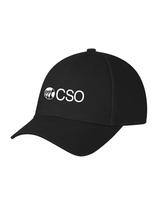 Black Structured Cap Hook & Loop w/CSO Logo