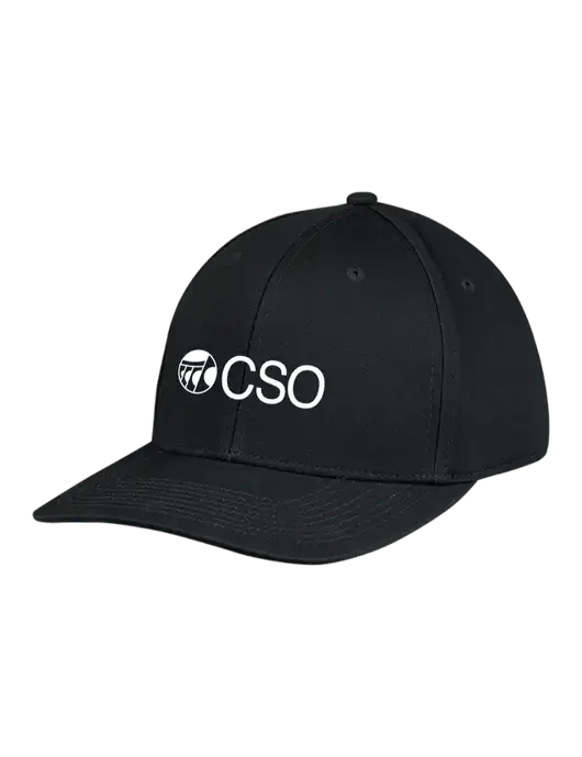 Premium Modern Structured Twill Black Snapback Cap w/CSO Logo