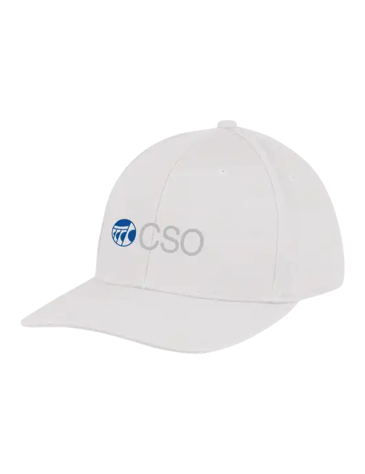 Premium Modern Structured Twill White Snapback Cap w/CSO Logo