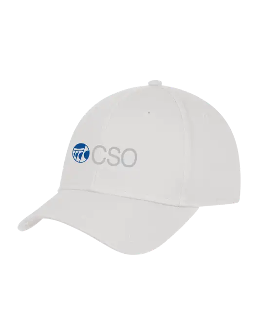 White Structured Cap Hook & Loop w/CSO Logo