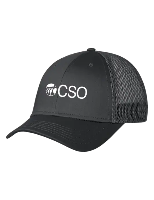 Charcoal Mesh Trucker Cap Snap Back w/CSO Logo