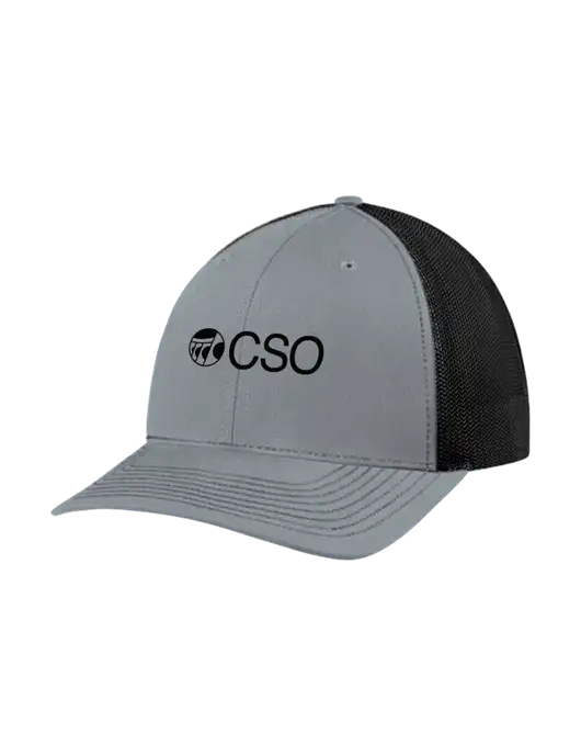 Richardson Adjustable Snapback Original 112 Trucker Cap Heather Grey w/Black Mesh w/CSO Logo