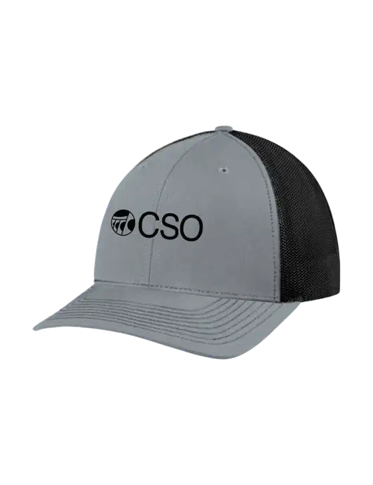 Richardson Adjustable Snapback Original 112 Trucker Cap Heather Grey w/Black Mesh w/CSO Logo