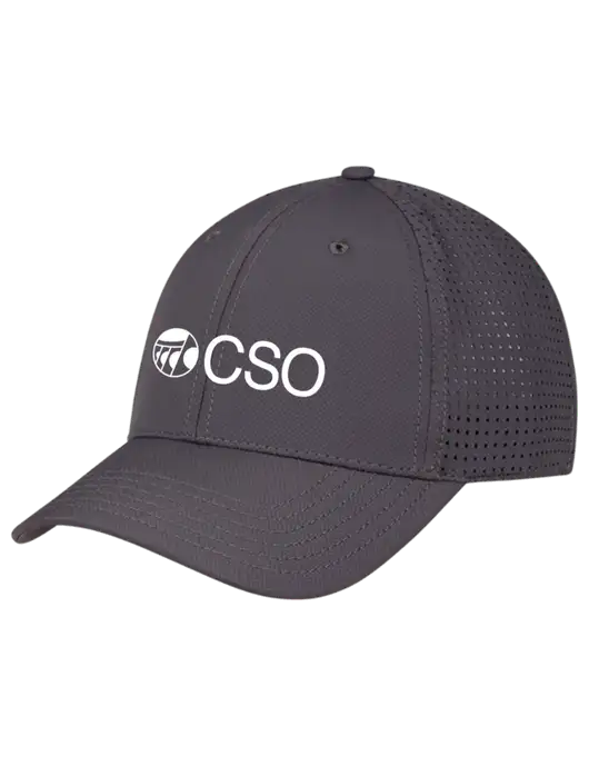 Charcoal Performance Stretchable Cap Hook & Loop w/CSO Logo