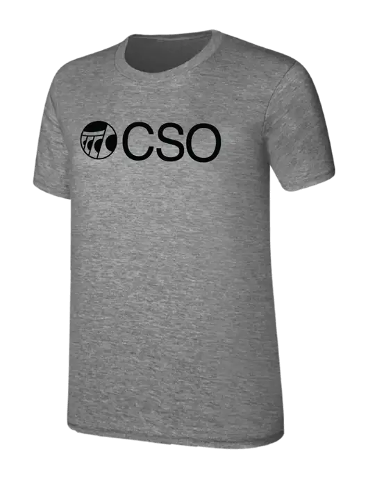 Womens Ring Spun Light Grey Heather 4.5 oz T-Shirt w/CSO Logo