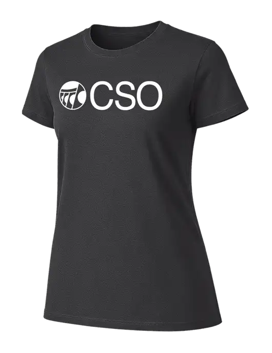 Womens Ring Spun Charcoal 4.5 oz T-Shirt w/CSO Logo