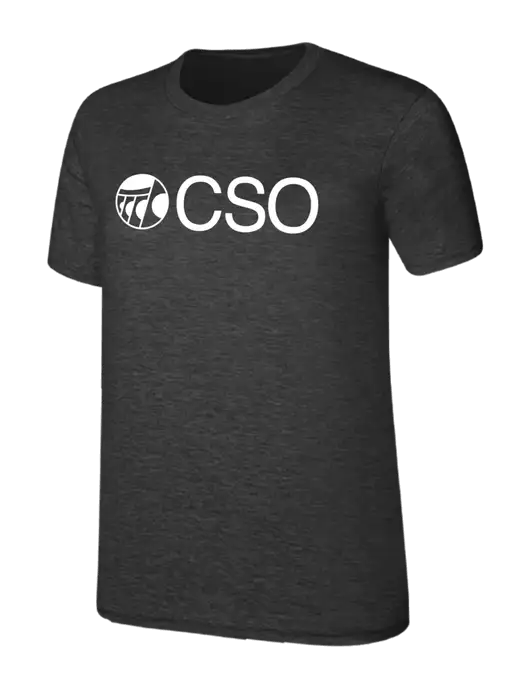 Womens Ring Spun Dark Heather Grey 4.5 oz T-Shirt w/CSO Logo