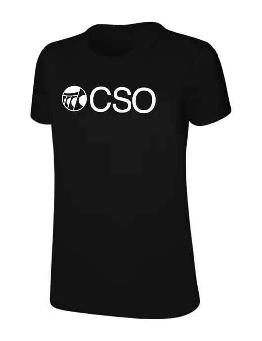 Womens Ring Spun Jet Black 4.5 oz T-Shirt w/CSO Logo