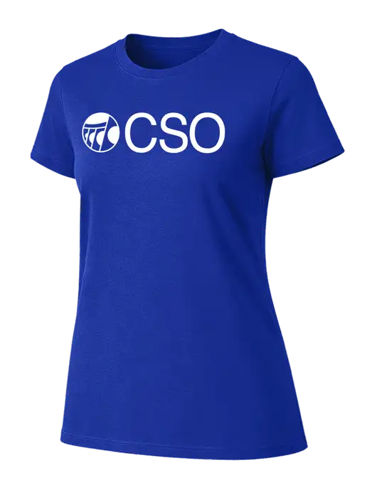 Womens Ring Spun Royal 4.5 oz T-Shirt w/CSO Logo