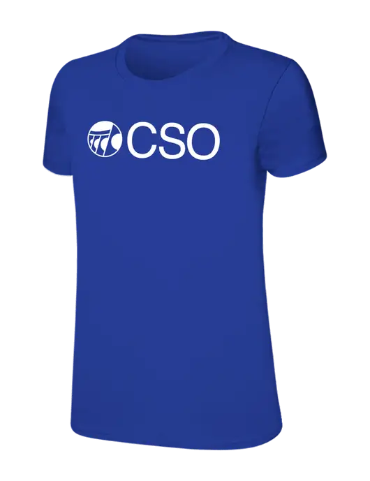 Womens Ring Spun Royal 4.5 oz T-Shirt w/CSO Logo