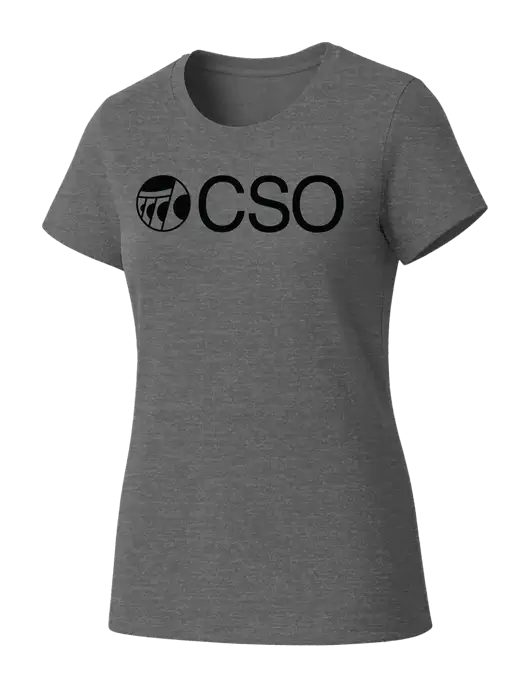 Womens Seriously Soft Grey Frost T-Shirt w/CSO Logo
