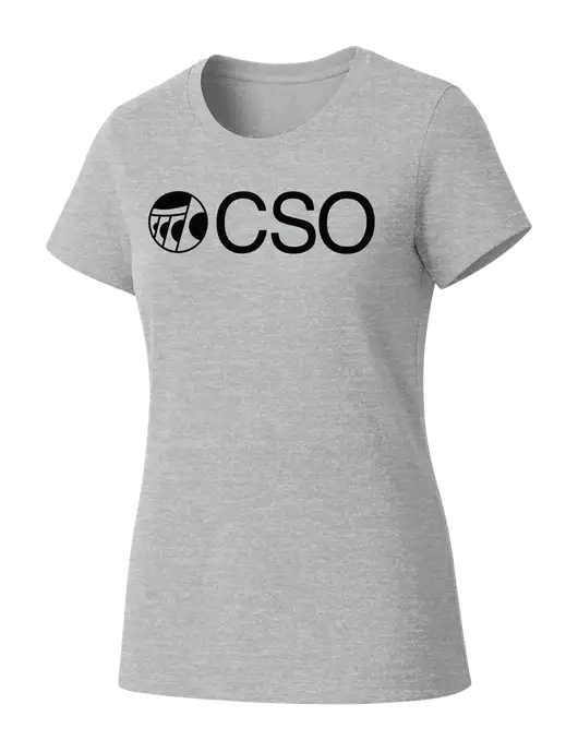 Womens Seriously Soft Light Heathered Grey T-Shirt w/CSO Logo