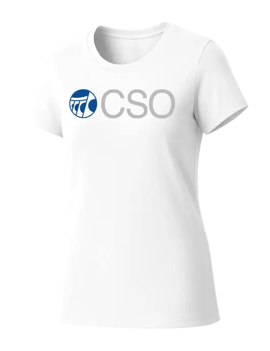 Womens Seriously Soft White T-Shirt w/CSO Logo