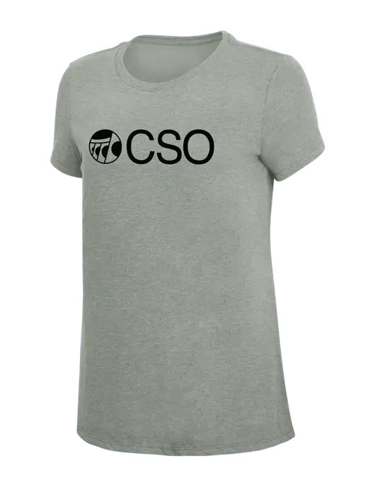 Womens Simply Soft Grey Frost 4.5oz  Poly/Combed Ring Spun Cotton T-Shirt w/CSO Logo