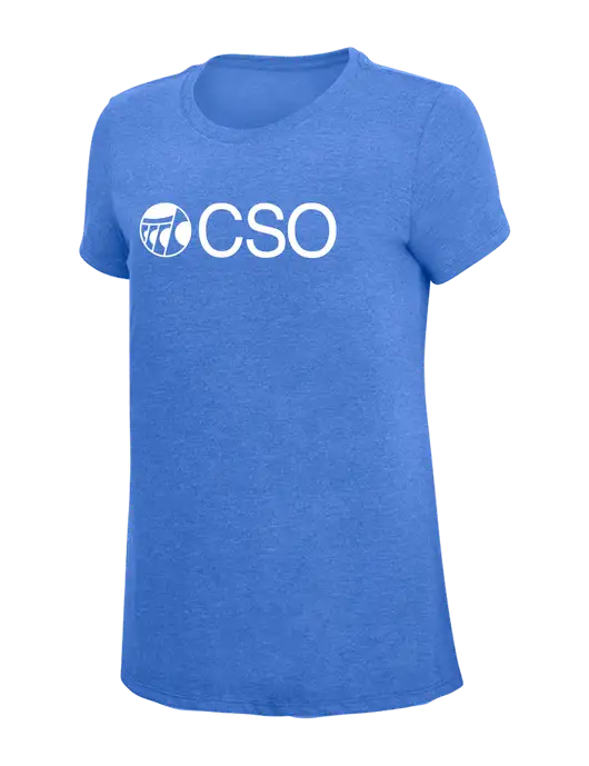 Womens Simply Soft Royal Frost 4.5oz  Poly/Combed Ring Spun Cotton T-Shirt w/CSO Logo
