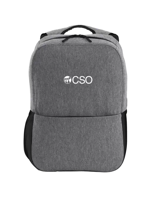Access Square Laptop Graphite Heather/Black Backpack w/CSO Logo