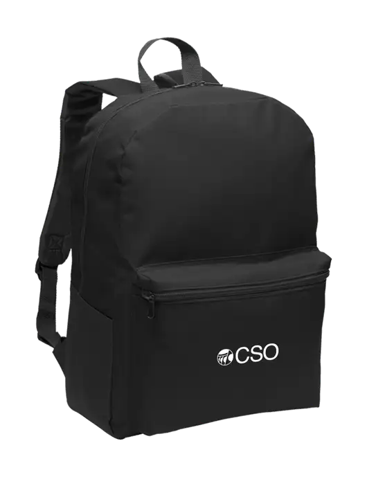 Casual Black Lightweight Laptop Backpack w/CSO Logo