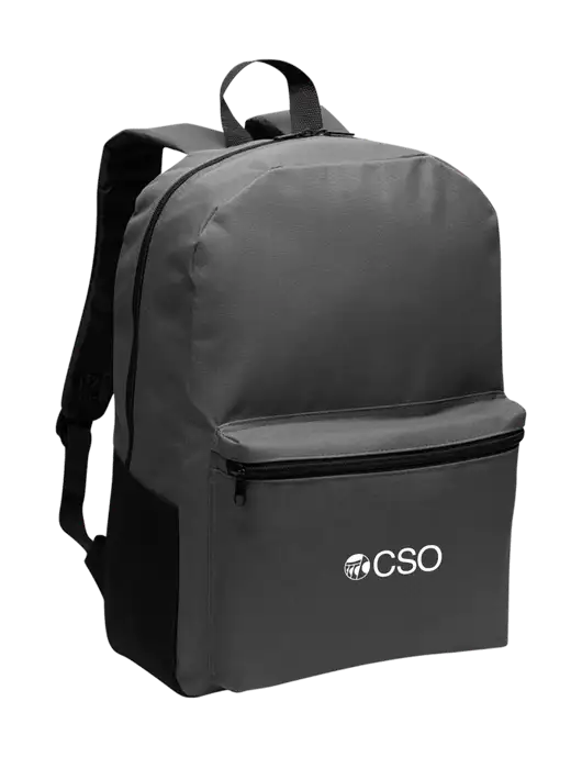 Casual Dark Charcoal Lightweight Laptop Backpack w/CSO Logo