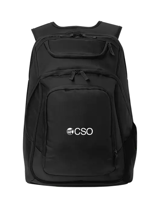 Executive Black Laptop Backpack w/CSO Logo