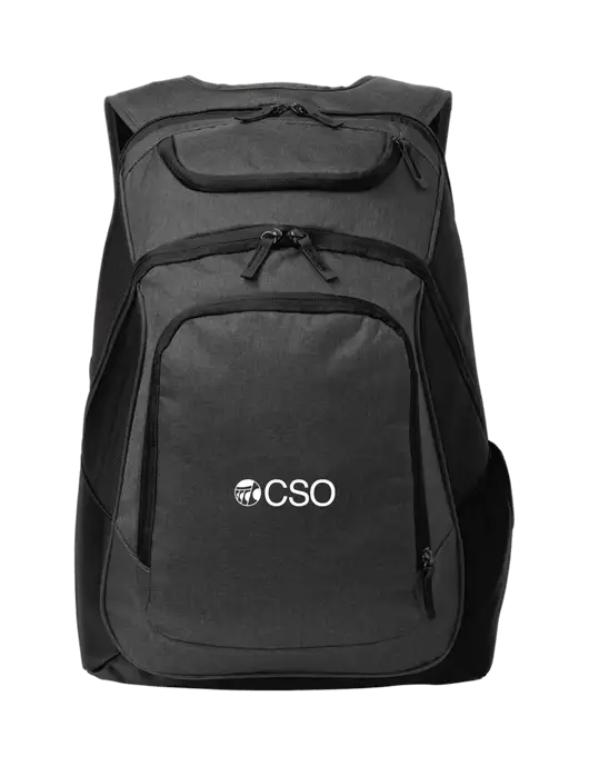 Executive Graphite Heather/Black Laptop Backpack w/CSO Logo