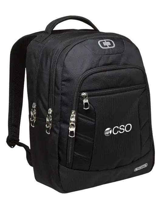 OGIO Black/Silver Colton Laptop Backpack
 w/CSO Logo